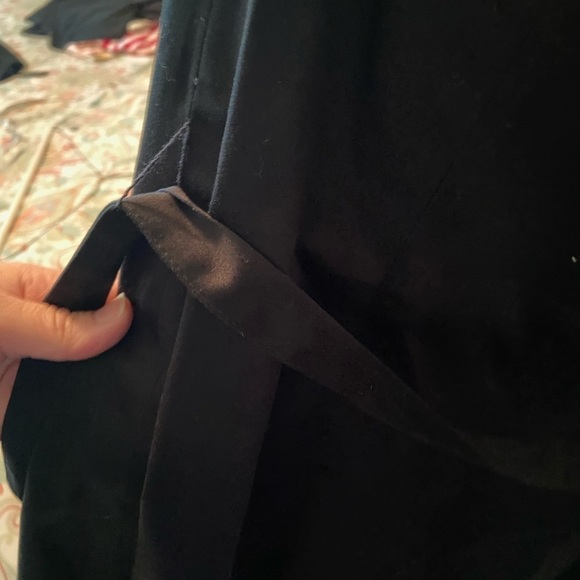 Strapless black dress with tie at waist- size 3/4 - Picture 4 of 6